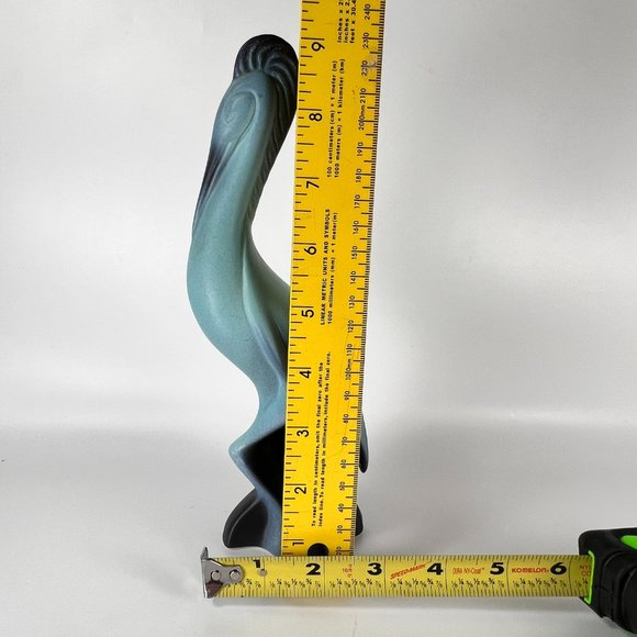 Vintage Crane Bird Figurine Sculpture Bell of California Blue Black MCM Lot of 2 - Picture 12 of 12